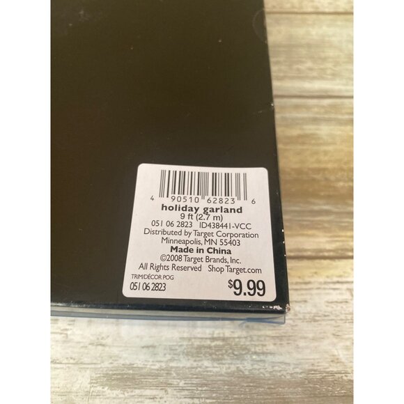 Target Gilded Noel Holiday Garland 9 Ft Gold Bronze Glitter Beaded Christmas Dec - Picture 5 of 6